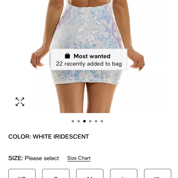 White Iridescent Dress - worn for just a few hours like new - Picture 2 of 5